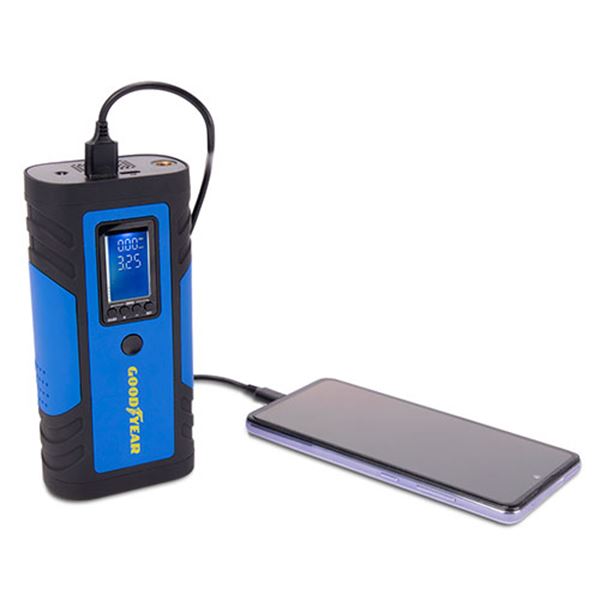 Compressor para automóvel portátil digital Goodyear 7,4v 150 psi