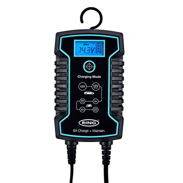 Carregador de baterias de automóvel Ring 6a 110ah 6/12v