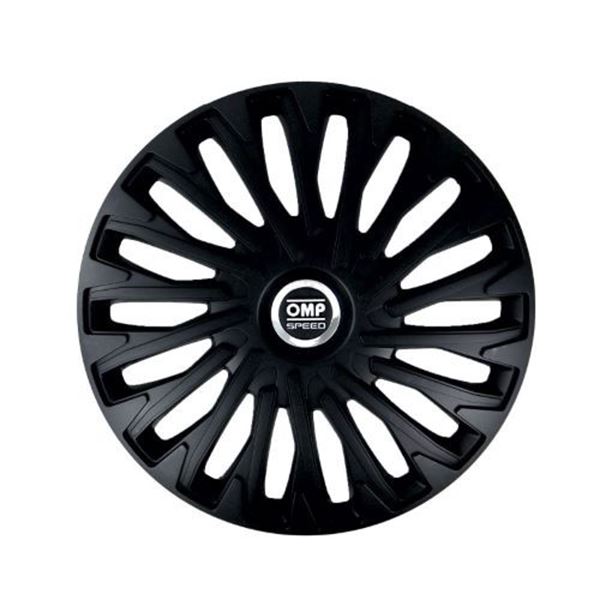 Tampão de rodas de 15 polegadas stinger OMP speed preto 4 pcs.