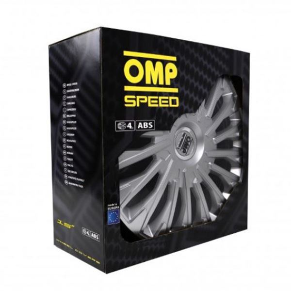 Tampão de rodas de 15 polegadas stinger OMP speed silver 4 pcs.