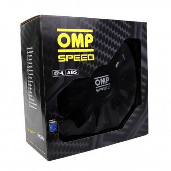 Coberturas de jantes de 15 polegadas magnum OMP speed preto 4 pcs.
