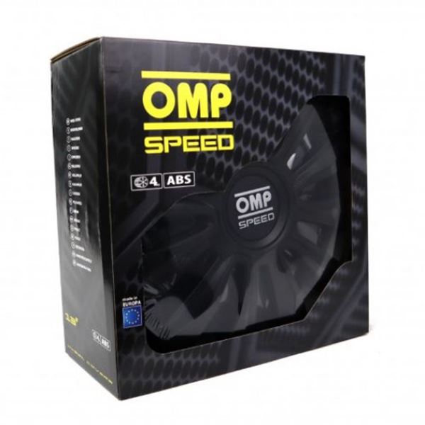 Coberturas de jantes de 16 polegadas magnum OMP speed preto 4 pcs.