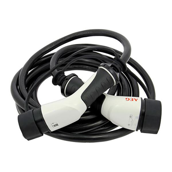 Cabo de carregamento de automóveis eléctricos tipo 2 AEG 5m 11kw trifásico 16a