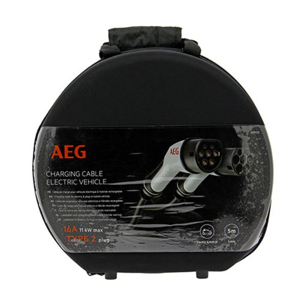 Cabo de carregamento de automóveis eléctricos tipo 2 AEG 5m 11kw trifásico 16a