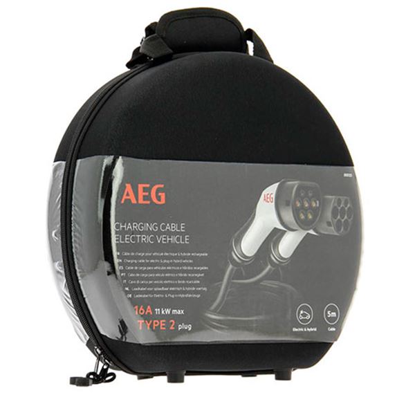 Cabo de carregamento de automóveis eléctricos tipo 2 AEG 5m 11kw trifásico 16a