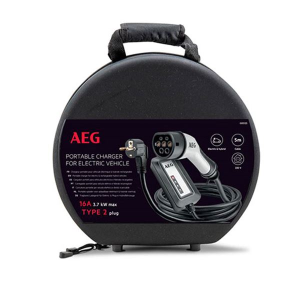 Cabo de carregamento de carro elétrico tipo 2 AEG monofásico 16a