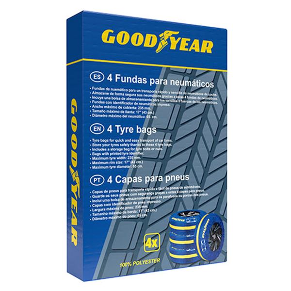 Cobertura têxtil para pneus Goodyear 4 peças.