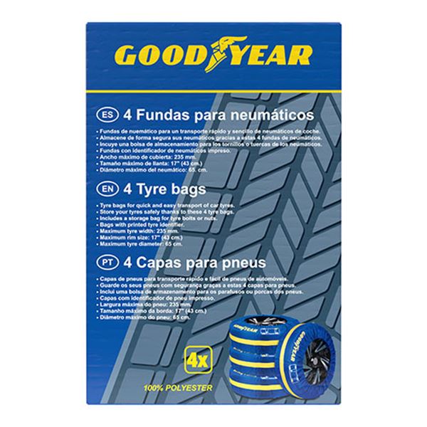 Cobertura têxtil para pneus Goodyear 4 peças.