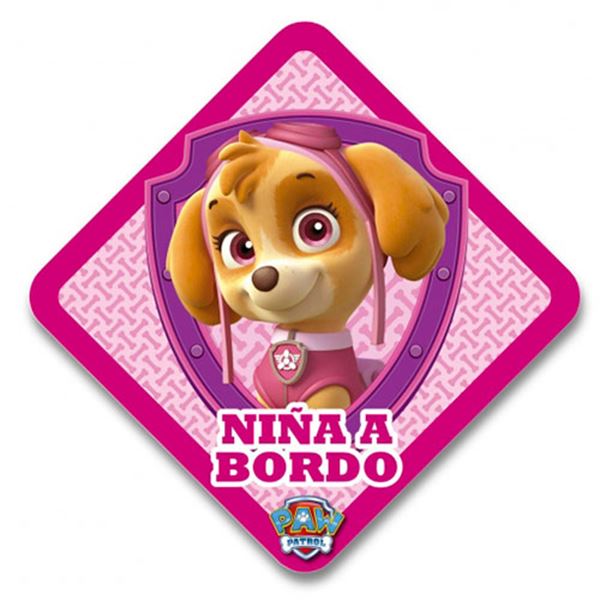 Autocolante rapariga a bordo Patrulla Canina 1 unid.