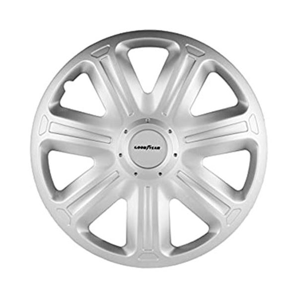 Tampão de rodas de 15 polegadas Goodyear Estoril prata 4 peças