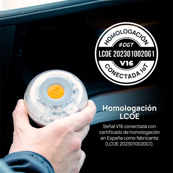 Luz de emergência SOS com flash V16