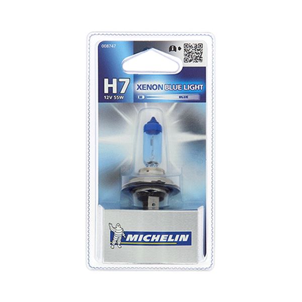 Lâmpada h7 Michelin luz azul 12v 55w 1 pc