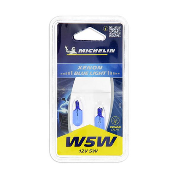 Lâmpada de xénon w5w Michelin luz azul 12v t10 w2 2 pcs.