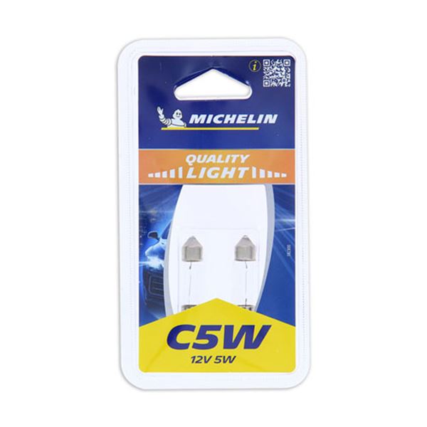 Lâmpada Michelin c5w 12v 5w 2 peças