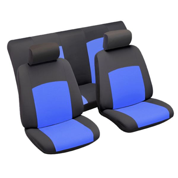 Conjunto completo de capas para assentos de automóvel azuis noto tu