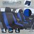 Conjunto completo de capas para assentos de automóvel azuis noto tu