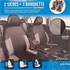 Conjunto completo de capas para bancos de automóvel Agrigento preto/cinzento ts