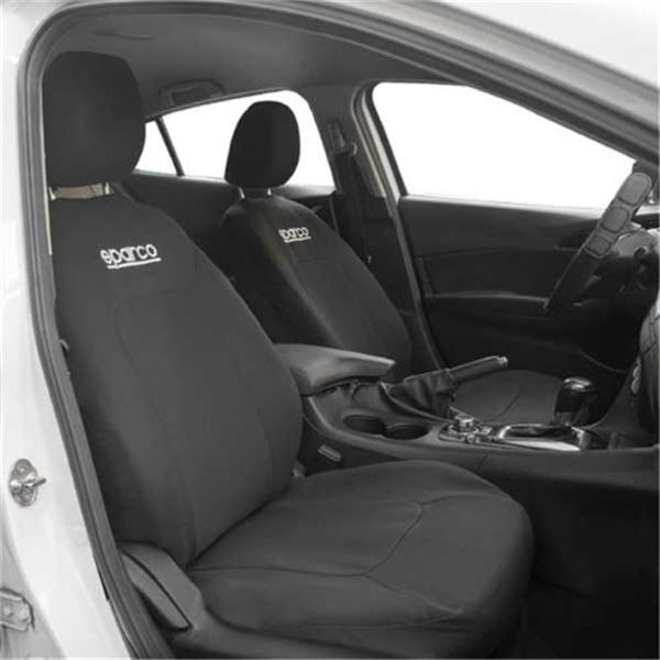 Conjunto completo de capas para bancos de automóveis Sparco preto desportivo