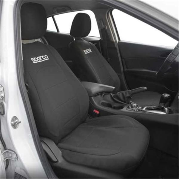 Conjunto completo de capas para bancos de automóveis Sparco preto strada