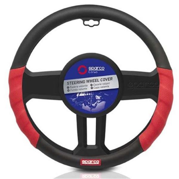 Cobertura do volante Sparco vermelho/preto