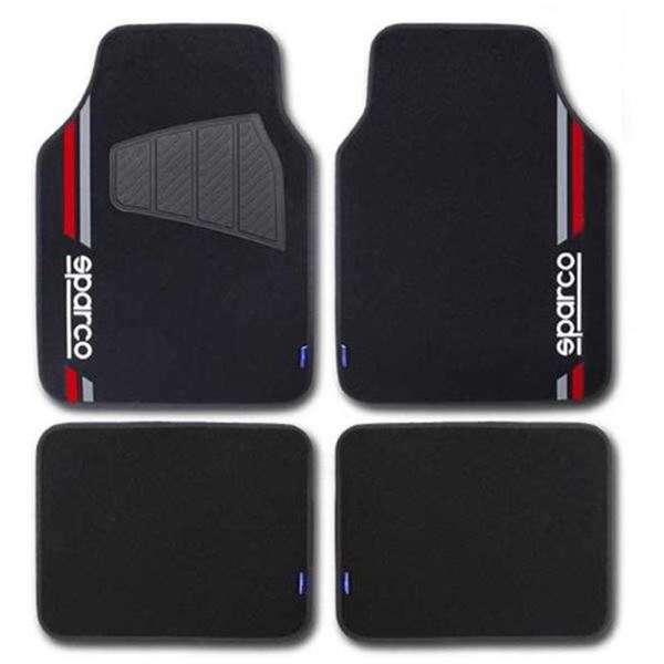 Conjunto de tapetes para automóvel Sparco tapete universal para automóvel corsa vermelho