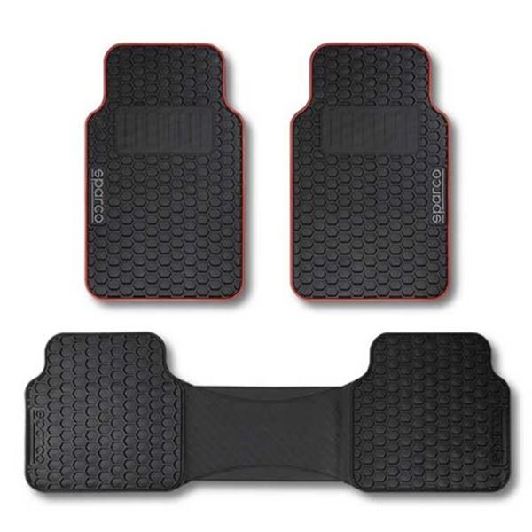 Conjunto de tapetes para automóvel Sparco tapetes universais para automóvel f500 vermelho