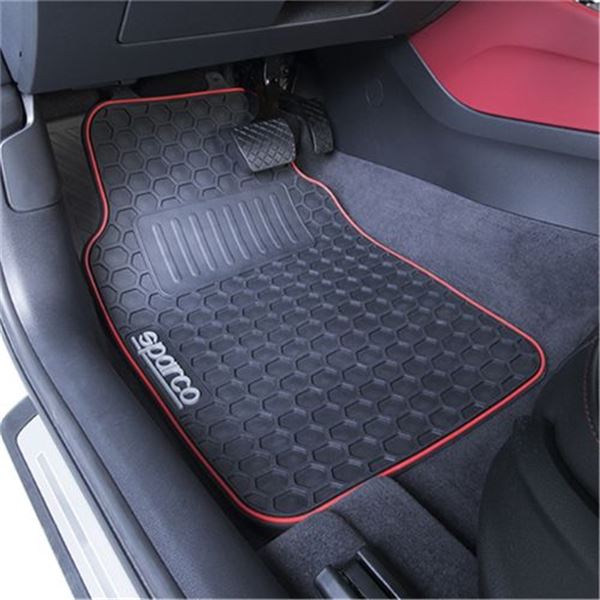 Conjunto de tapetes para automóvel Sparco tapetes universais para automóvel f500 vermelho