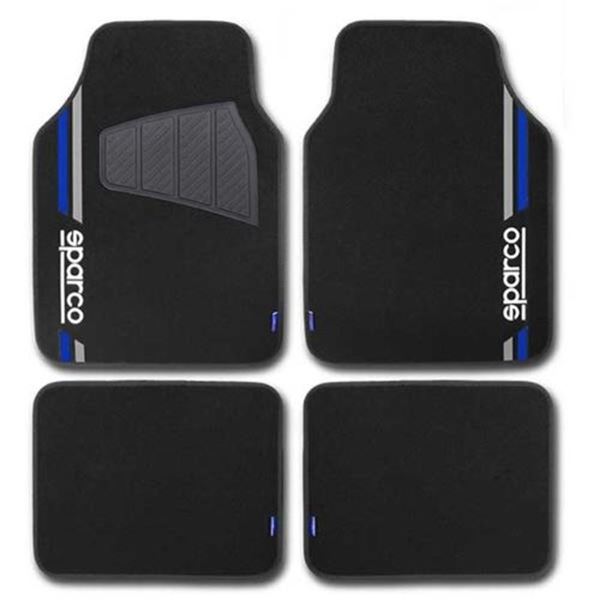 Conjunto de tapetes para automóvel Sparco tapete universal para automóvel corsa azul