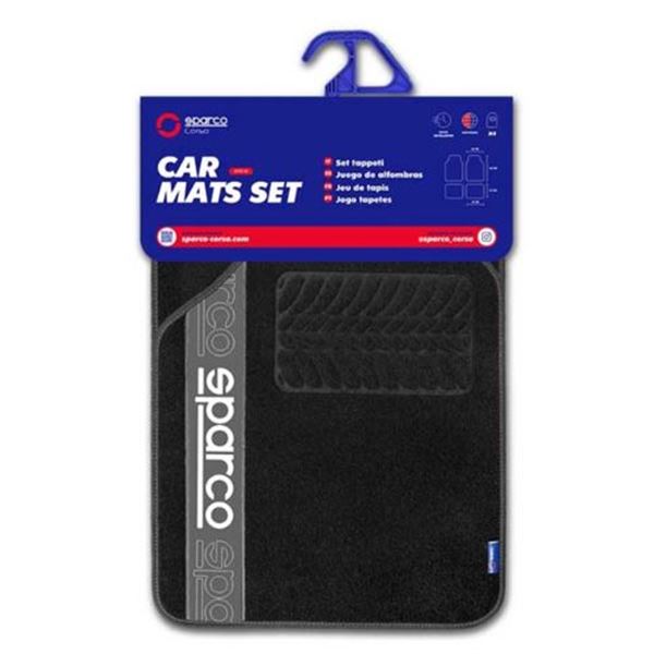 Conjunto de tapetes para automóvel Sparco universal f510 cinzento