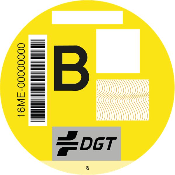 Marca ambiental letra "B