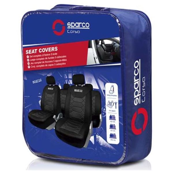 Conjunto completo de capas para bancos de automóveis Sparco bk