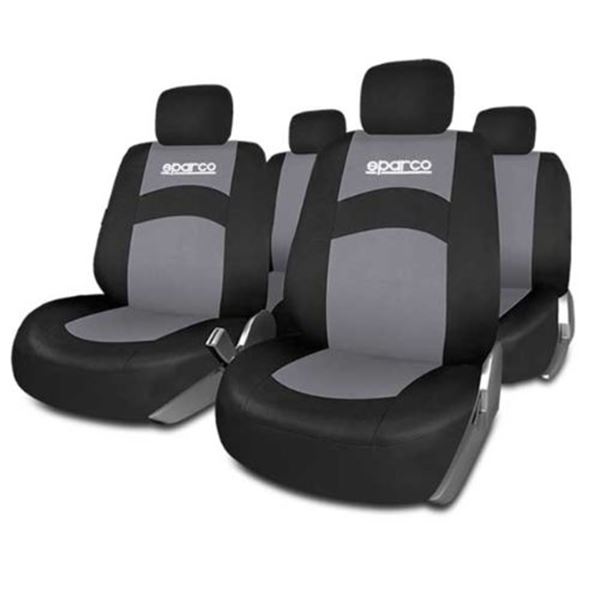 Conjunto completo de capas para bancos de automóveis Sparco 402 intl cinzento
