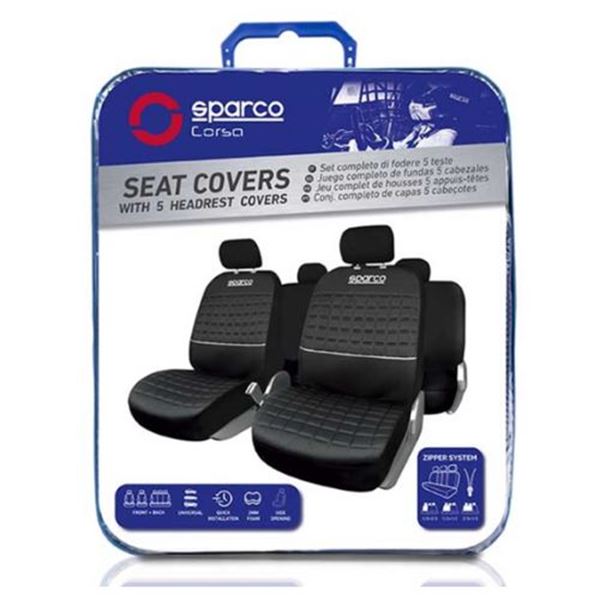 Conjunto completo de capas para bancos de automóvel Sparco lazio blue