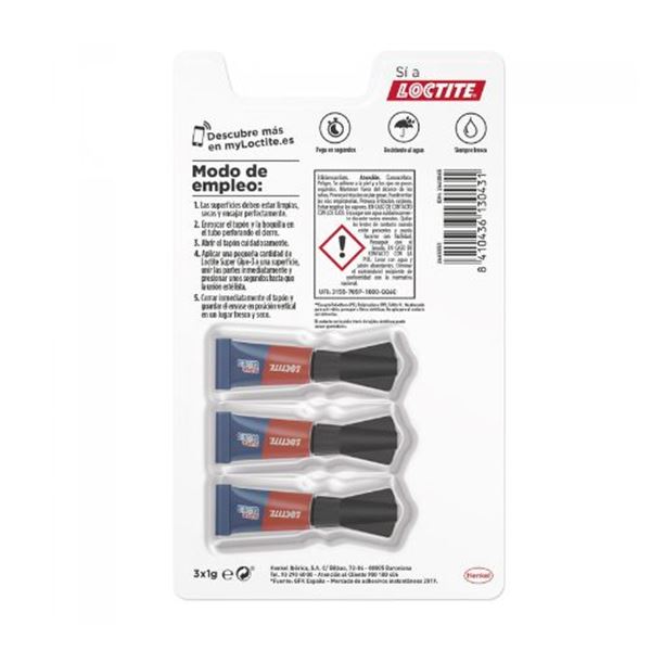 Loctite Super Glue-3 Minitrio 3x1g