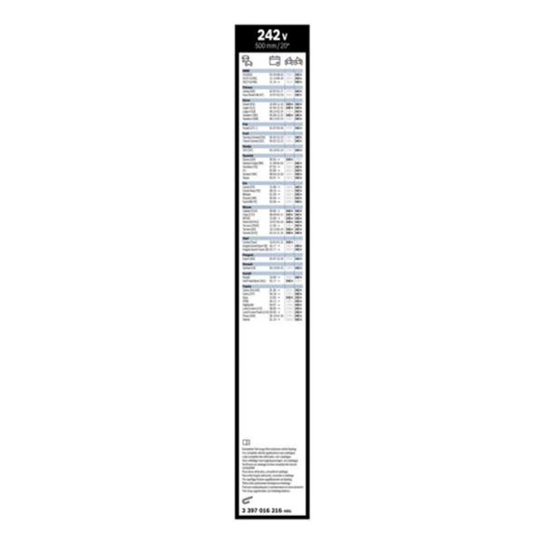 Escova limpa para-brisas Bosch clearview 242v