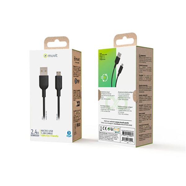 Cabo Muvit USB para micro USB 2.4a 1.2m ng