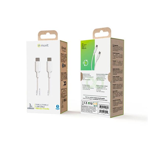 Cabo Muvit tipo c para tipo c 3a 1,2m bl