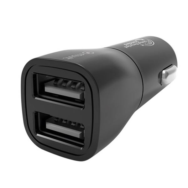Carregador de automóvel Muvit 2 USB 3,4a preto