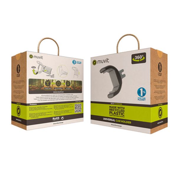 Suporte para telemóveis Muvit 360° para automóvel