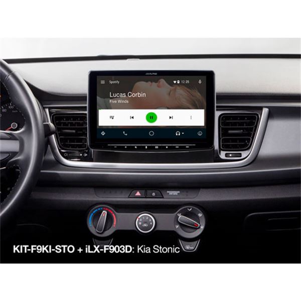Kit de instalação do ecrã Alpine 9''-f9ki-sto kit-f9ki-sto para Kia stonic