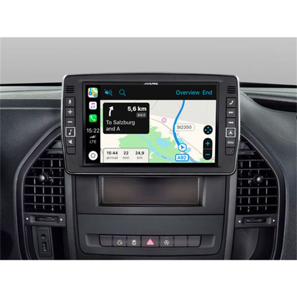 Sistema de navegação Alpine x903d-v447 com ecrã de 9" para Mercedes vito
