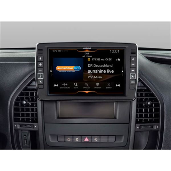 Sistema de navegação Alpine x903d-v447 com ecrã de 9" para Mercedes vito