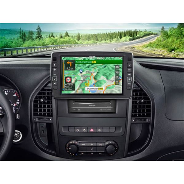 Sistema de navegação Alpine x903d-v447 com ecrã de 9" para Mercedes vito