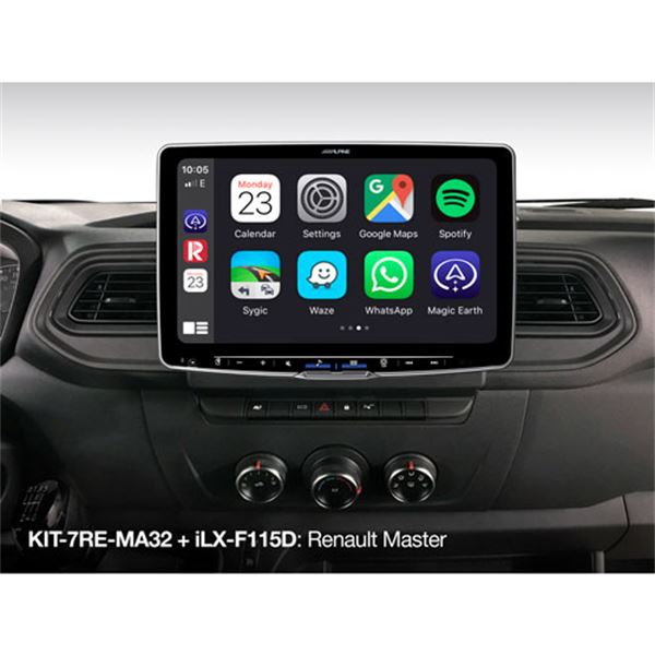 Kit de instalação do ecrã Alpine kit-7re-ma32 para Renault Opel e Nissan