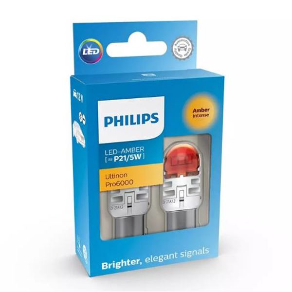 Lâmpada Amb Led [~P21/5W] Philips Ultinon Pro6000 2 pcs 12V