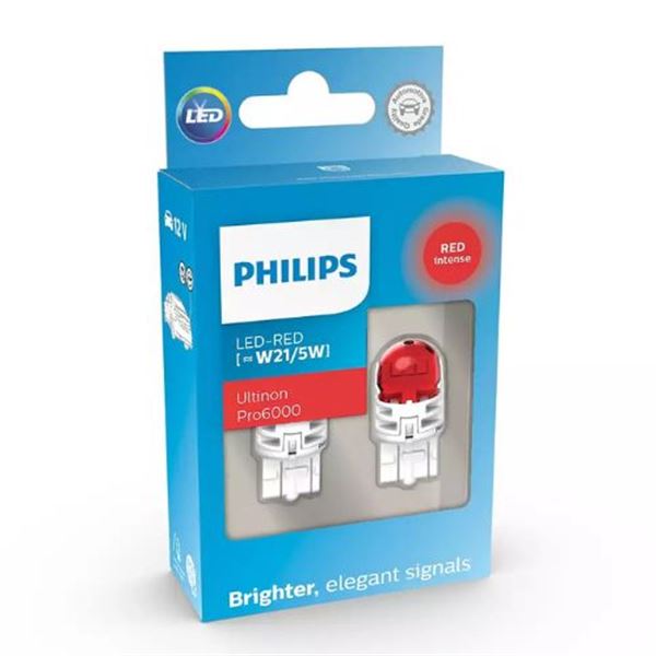 Lâmpada LED vermelha [˜W21/5W] Philips Ultinon Pro6000 2 pcs 12 V