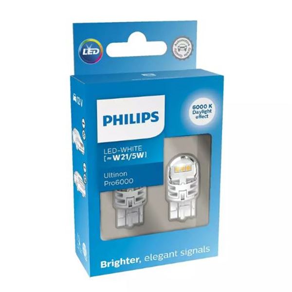 Lâmpada LED branca [˜W21/5W] Philips Ultinon Pro6000 2 pcs 12 V