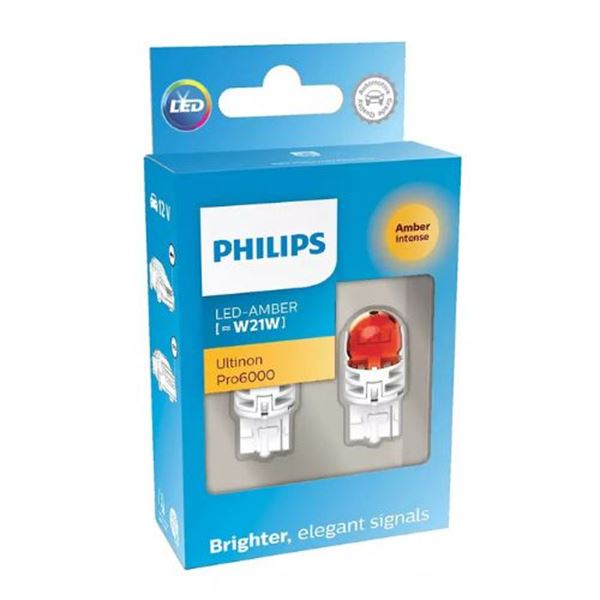Lâmpada Amb LED [~W21W] Philips Ultinon Pro6000 2 pcs 12V