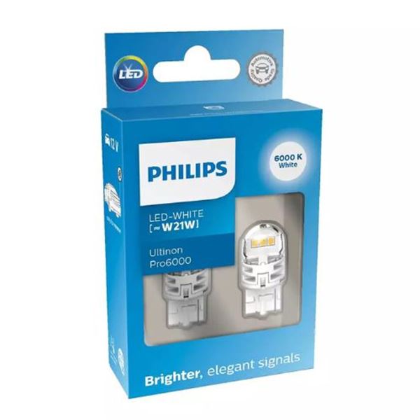 Lâmpada LED branca [˜W21W] Philips Ultinon Pro6000 2 pcs 12 V