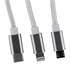 Carregador de automóvel Way 2 tomadas usb + cabo 3 em 1